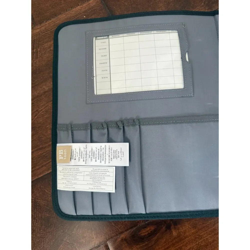 Pottery Barn Teen Neon Pixel Notebook Folder New 3 Ring Binder Pouch NEW NWT